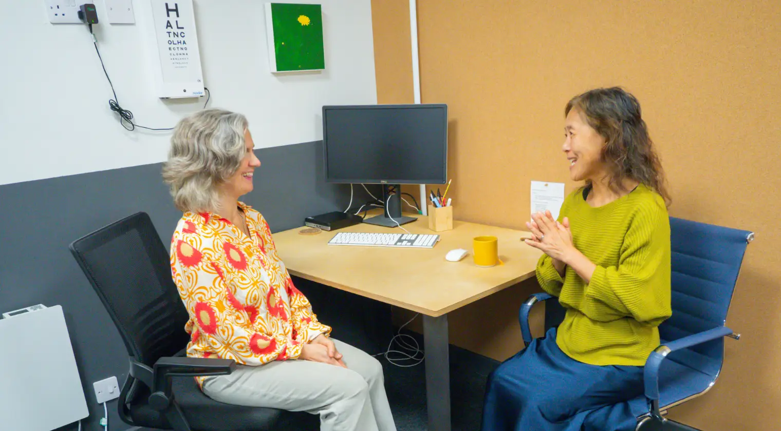 A doctor and her patient discuss their Sleep Study